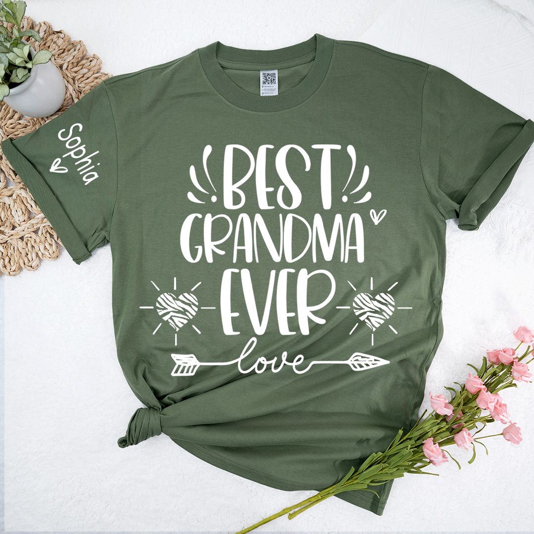 Personalized Best Grandma Ever, Custom T-Shirts For Grandma And Kids