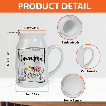 Nana Wildflower Doodles Fashion And Kids Life - Custom Home Decoration Flower Vase According To Family Requirements - Warm Gift For Mother's Day, Ceramic Flower Vase