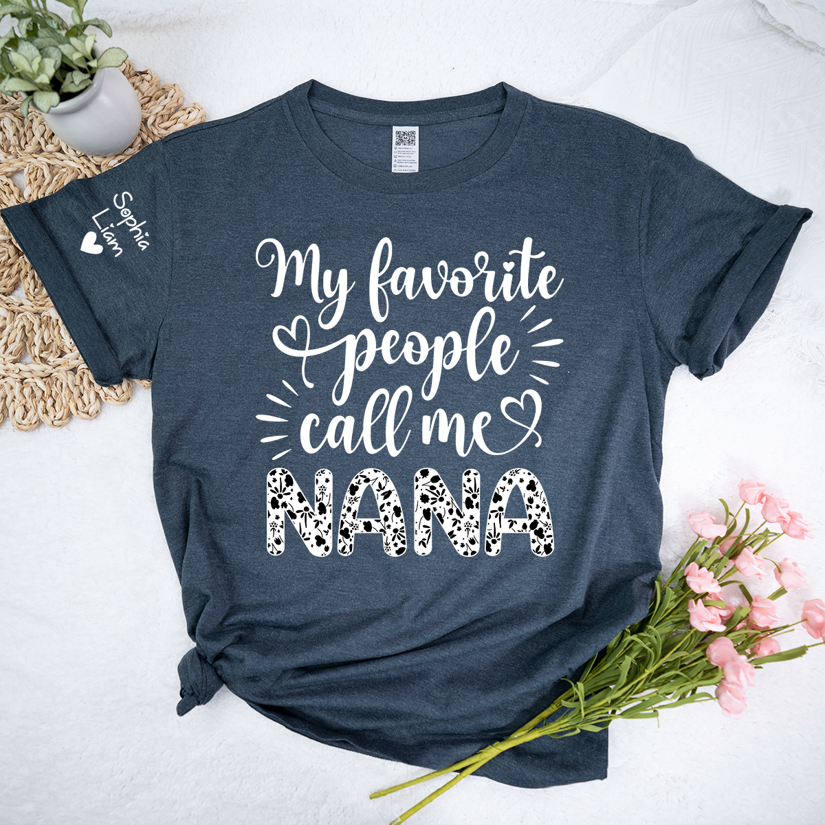 My Favorite People Call Me Nana Shirt, Cute Floral Nana T-Shirt for Grandma, Family Gift Idea