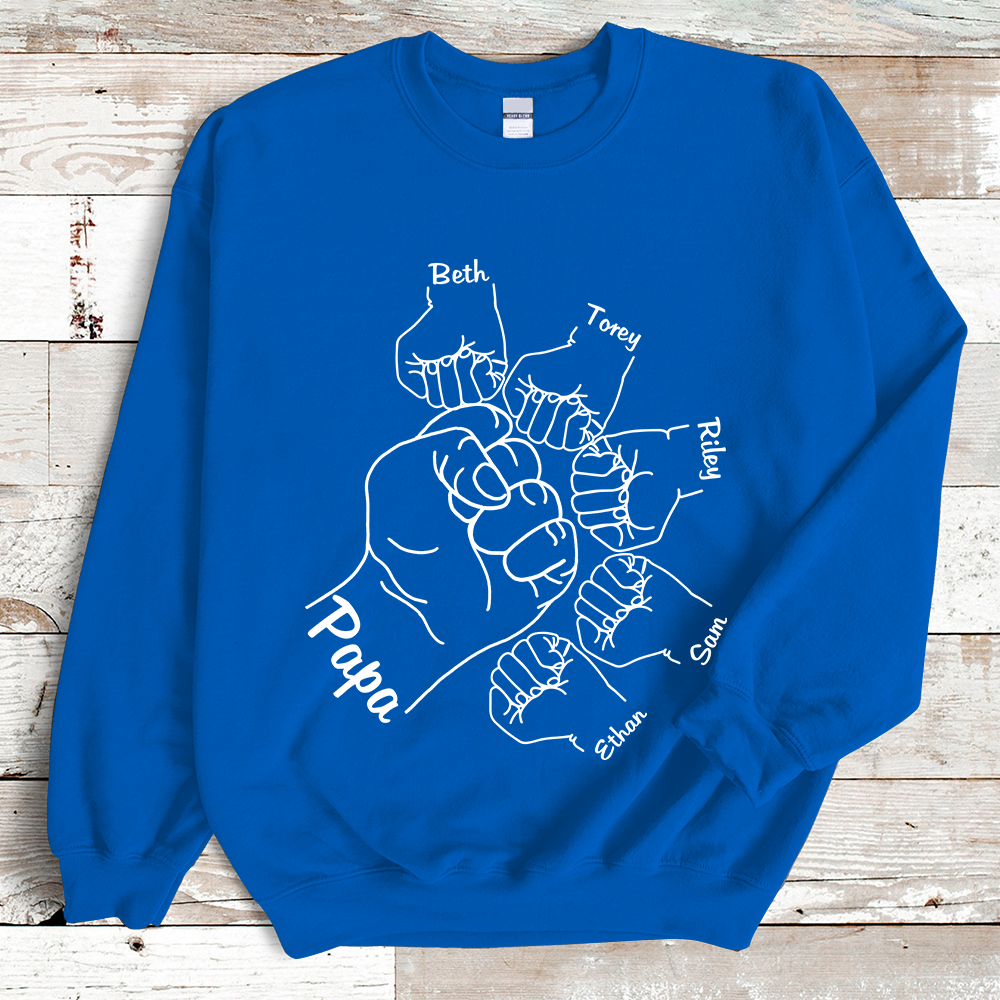 Papa Hands Father's Day Gift Sweatshirt