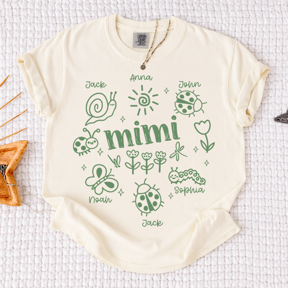 Comfort Colors® Mimi Sea Life T-Shirt for Women Personalized Ocean Animal Shirt for Grandma Mom Gifts