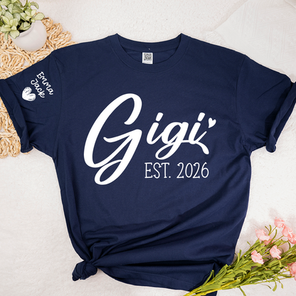 Personalized Gigi Shirt EST. 2026 – Custom Grandma Gift Tee for Women