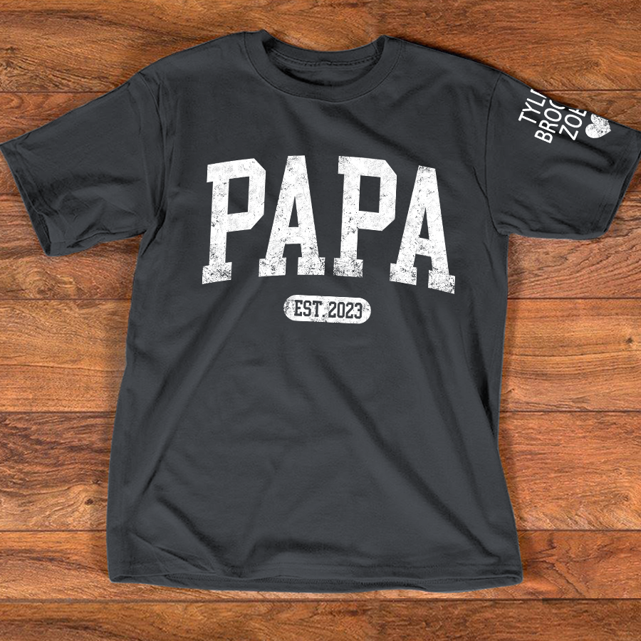 Personalized Papa Est With Grandkids Father's Day