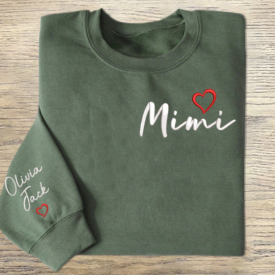 Custom Embroidered Mimi And Grandkids Sweatshirt