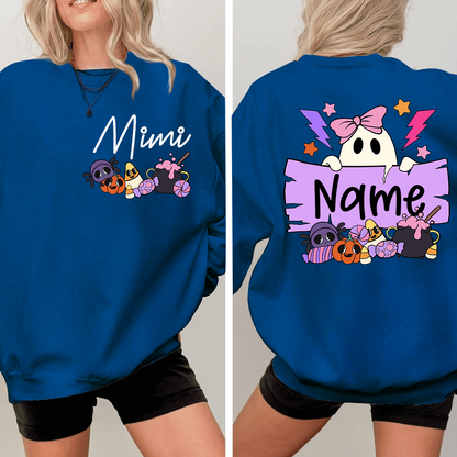 Personalized Halloween Mimi Sweatshirt, Custom Nickname For Grandma And Kids