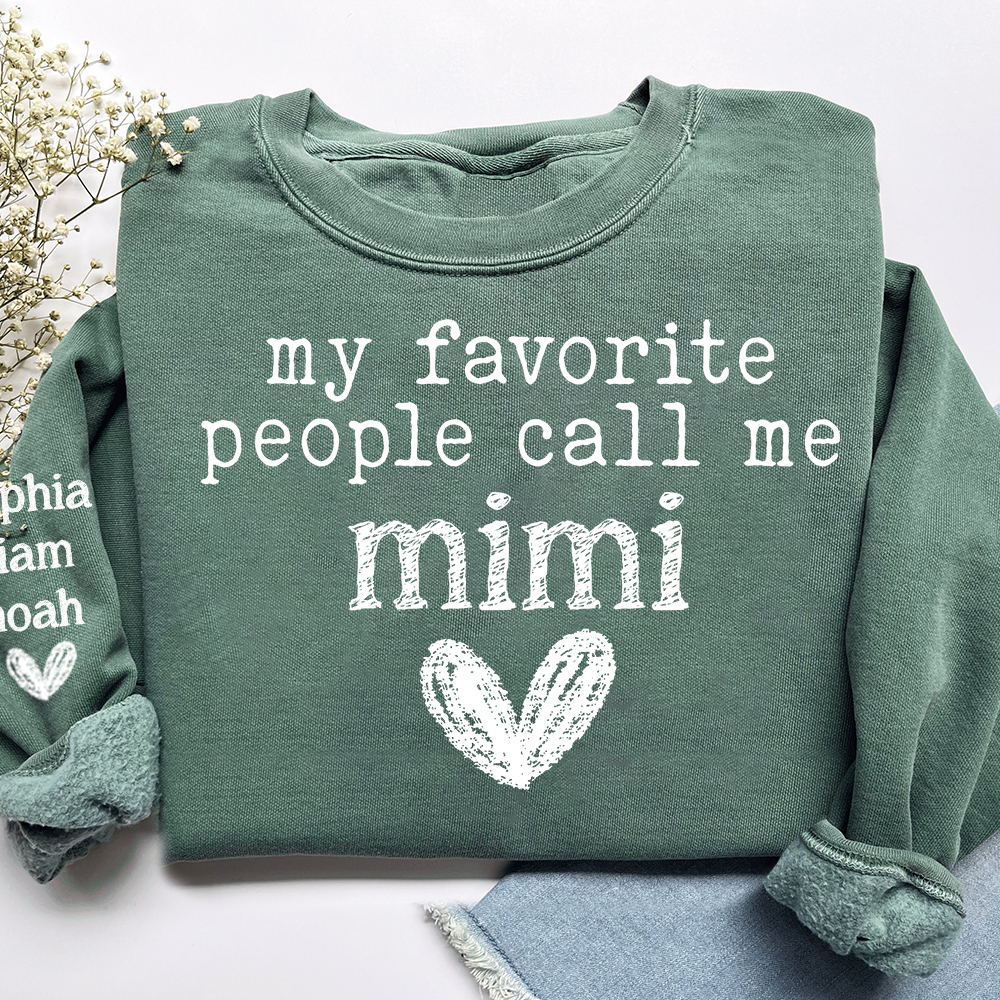 My Favorite People Call Me Mimi Sweethearts, Cute Mimi Grandma Shirt with Heart Design