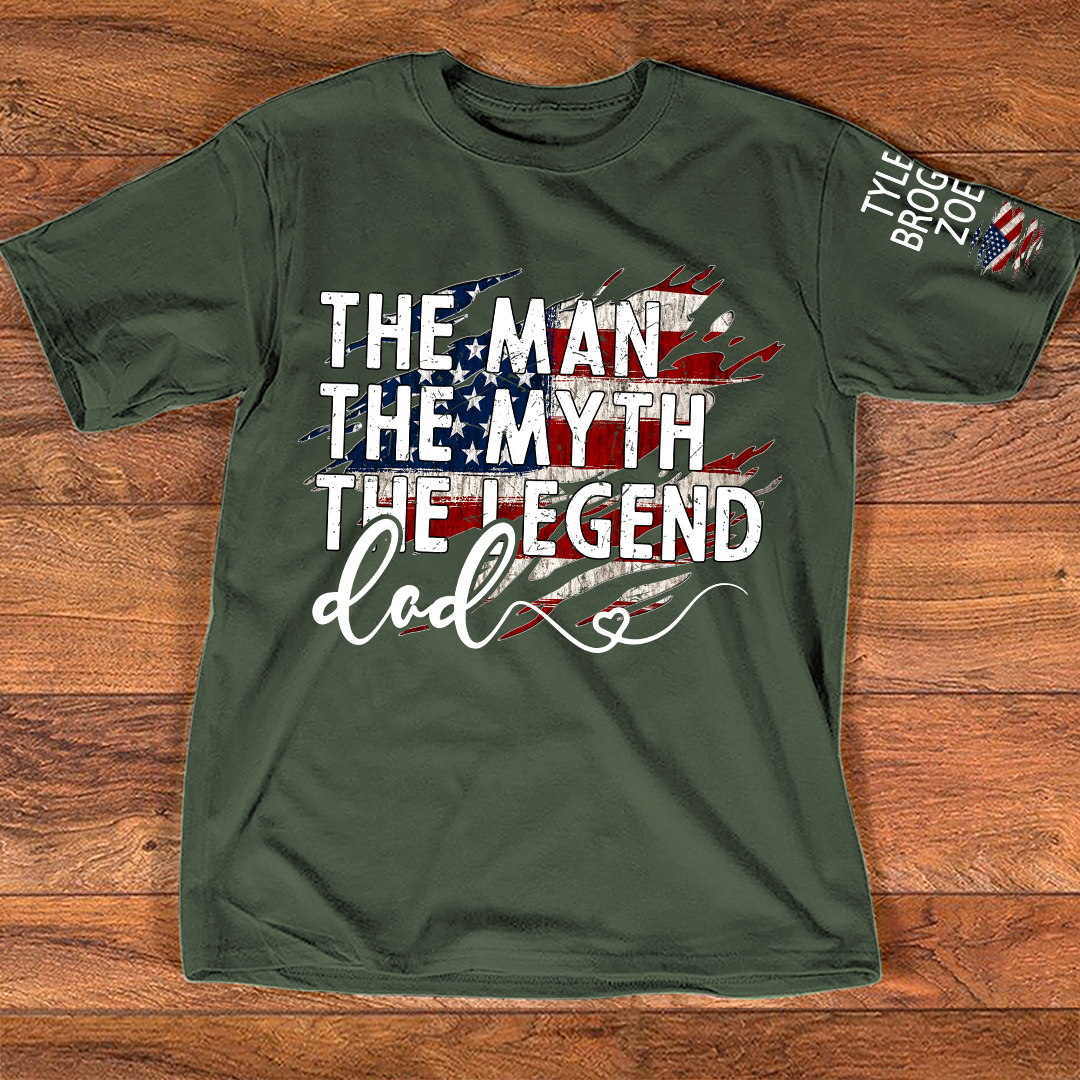 Legend Husband Dad Custom shirt, Personalized Grandpa American T-Shirt, Gifts for Dad