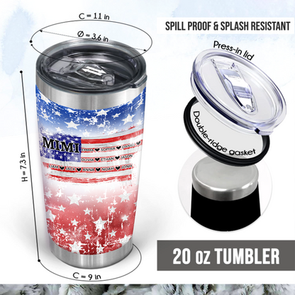 Personalized Water Cup, Custom Nickname Mimi And Kids. Portable Water Cup With Lid