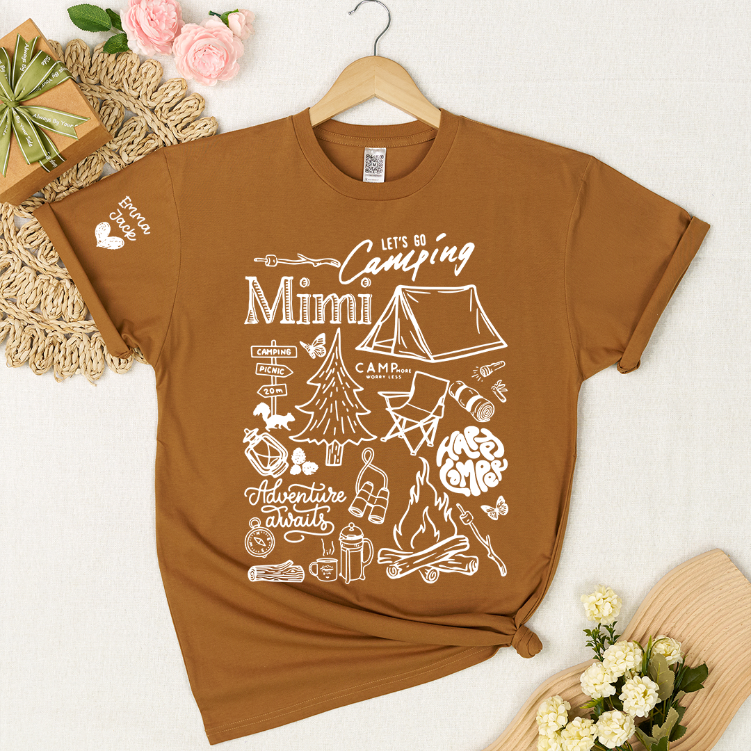 Camping Grandma T-Shirt for Mimi Lovers Adventure Outdoors Gift Tee