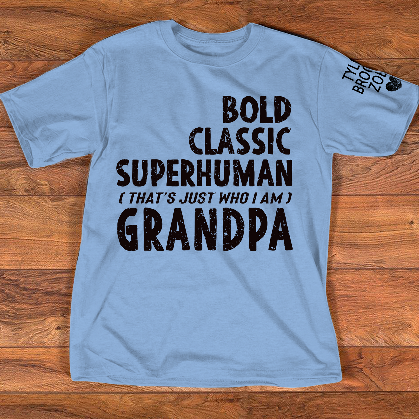 Bold Classic Superhuman Grandpa Shirt, Funny Grandpa T-Shirt Gift for Grandfather