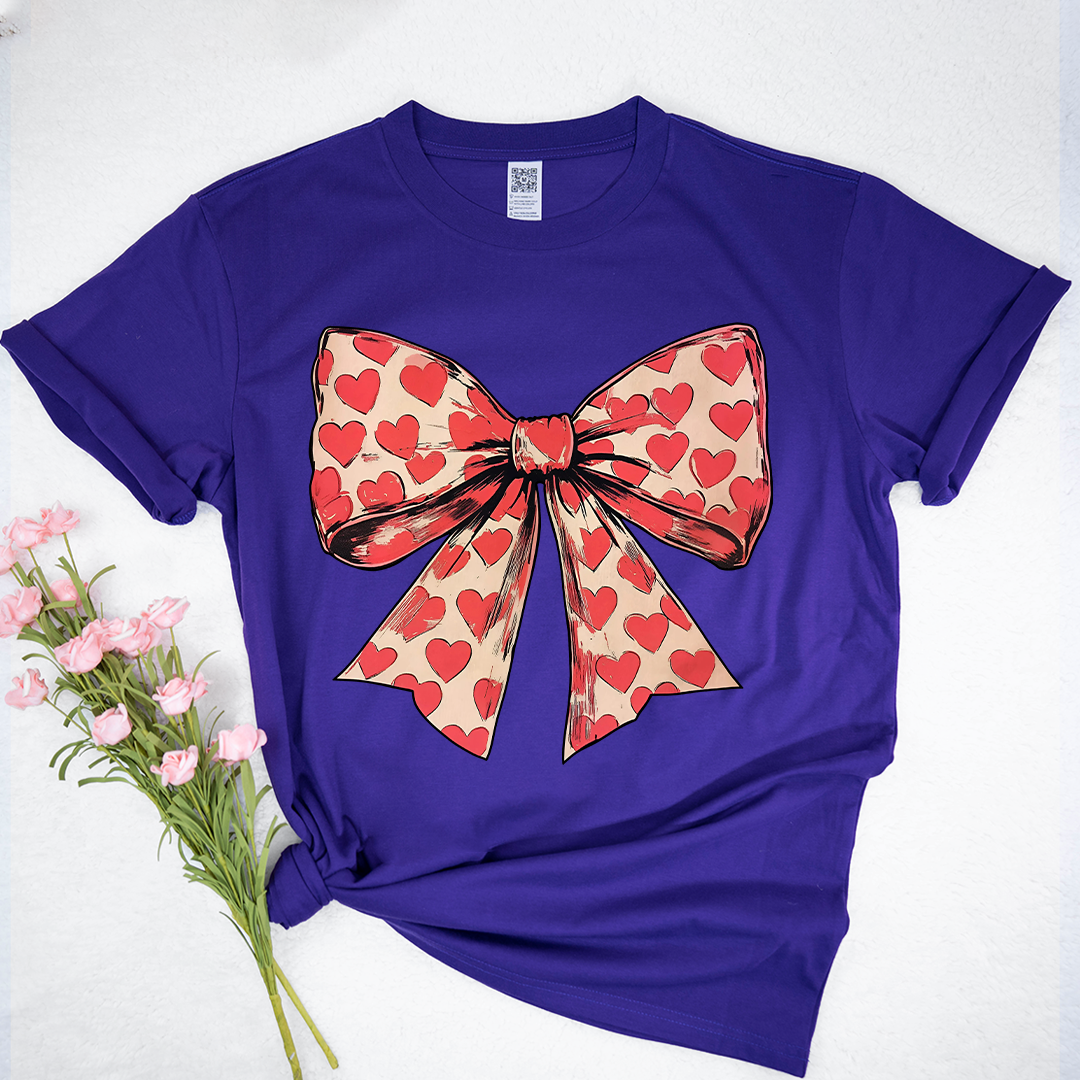Valentine's day Heart Coquette Bow T-Shirt
