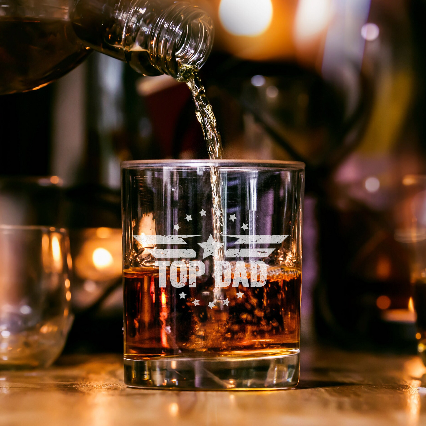 Top Dad - Daddy And Kids Whiskey Glass
