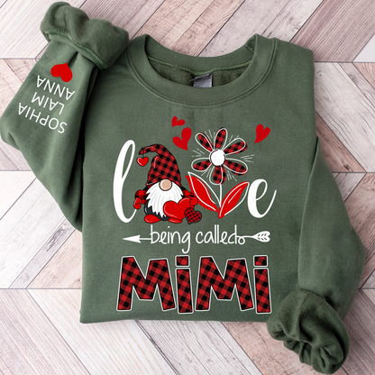 I Love Being Called Mimi Sweatshirt, Personalized Grandma Shirt with Custom Family Names