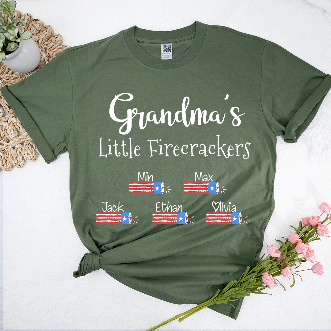 Grandma's Little Firecrackers Shirt with Names - Custom Mother's Day Gift for Mimi