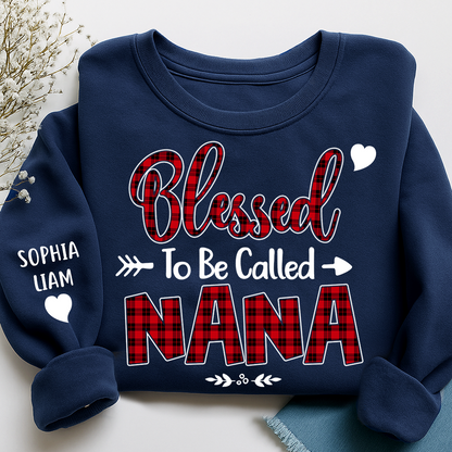 Personalized Nana Sweatshirt, Blessed to Be Called Nana Holiday Gift for Grandma