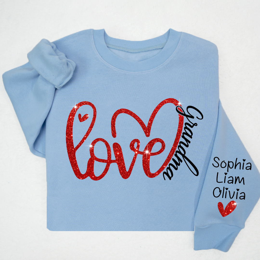 Valentine's Day Heart Love Grandma And Kids LTP01