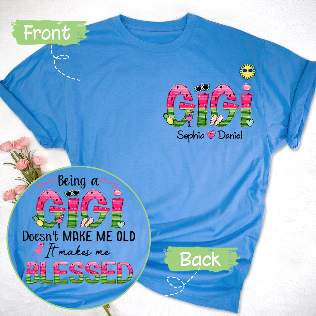 Custom Being A Grandma Doesn't Make Me Old Watermelon T-Shirt