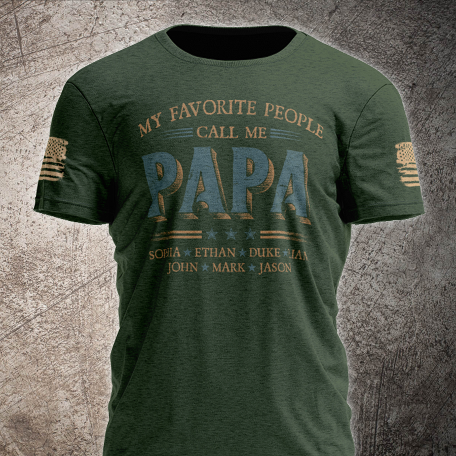 My Favorite People Call Me Papa With Kids Father's Day V2