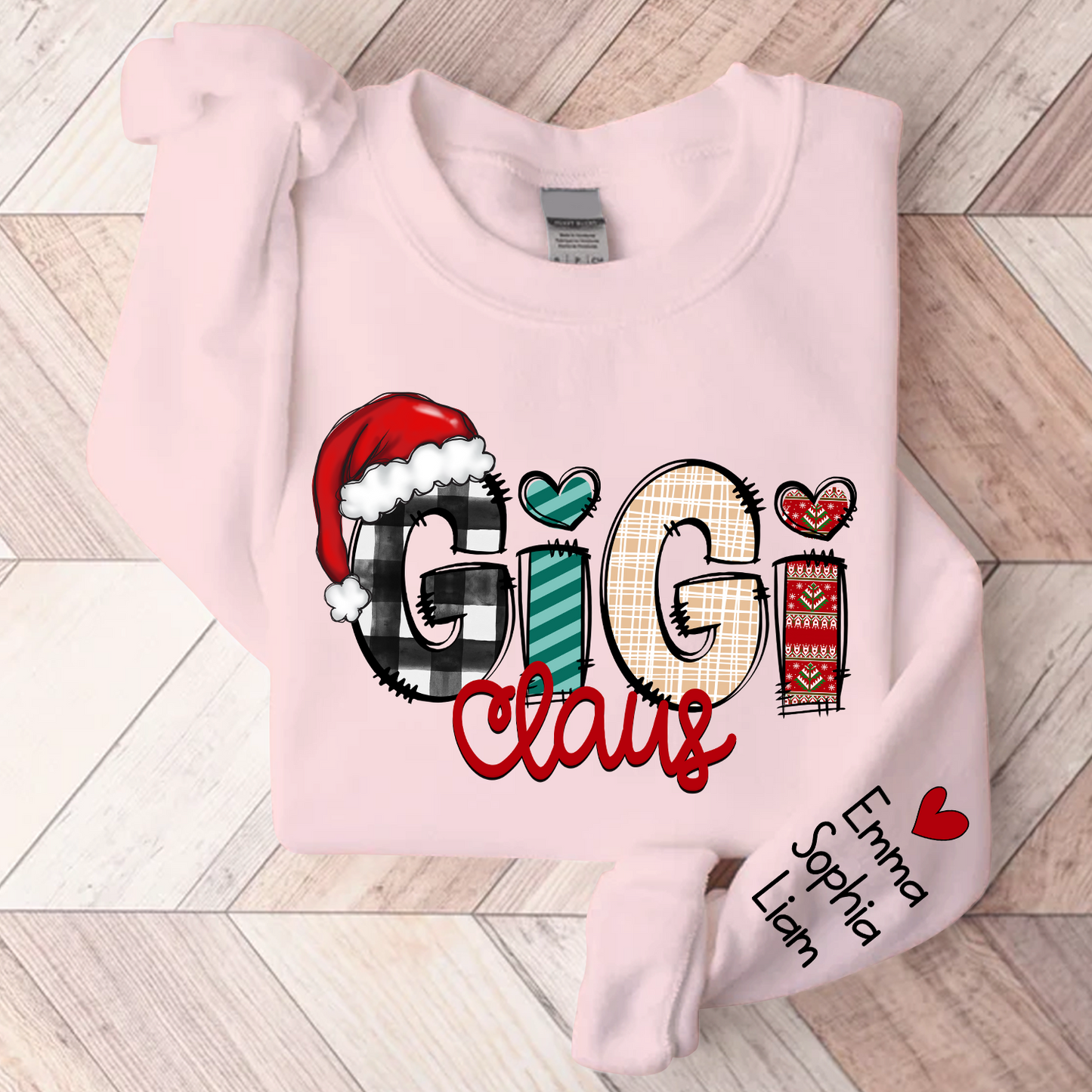 Gigi Claus Christmas With Grandkids, Grandma Gift TH Sweatshirt
