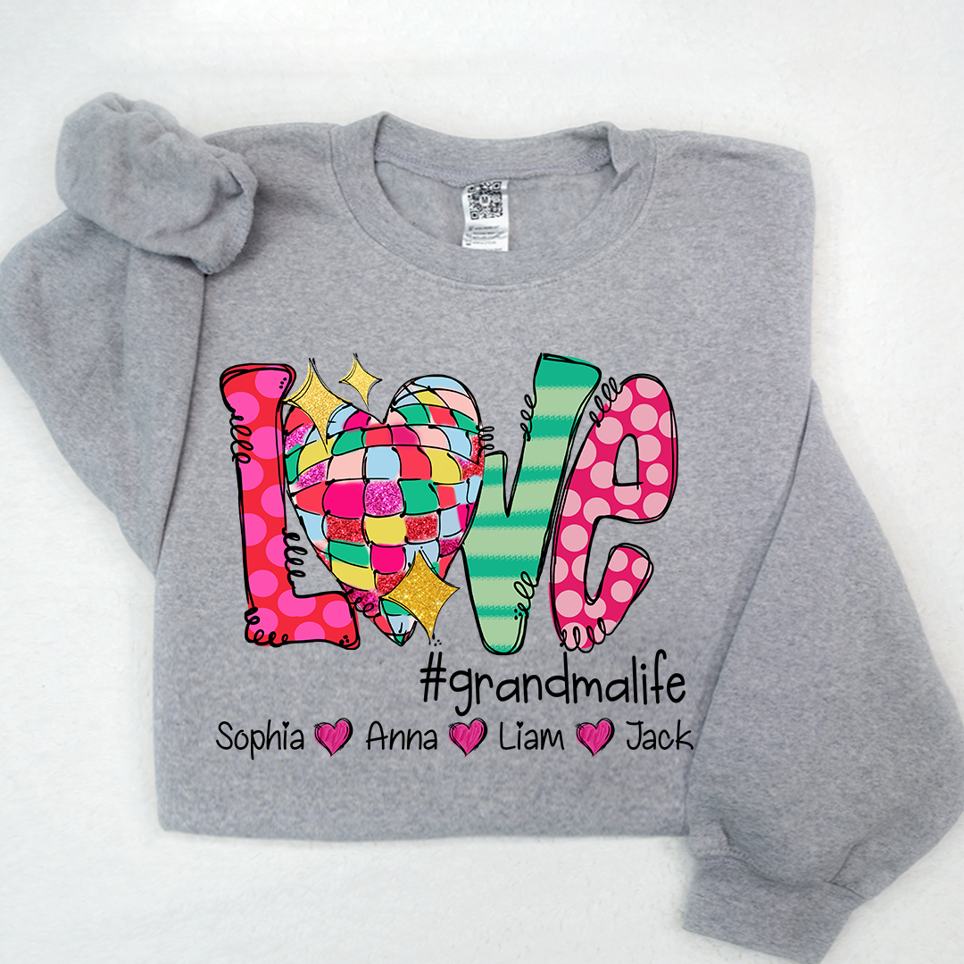 Love Grandma Life And Kids Heart LTP01