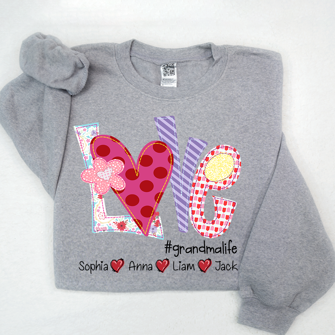 Valentine's Day Love Custom Grandma Life And Kids LTP01