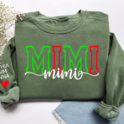 Personalized Merry Christmas Mimi Sweatshirt, Gift for Grandma and Kids