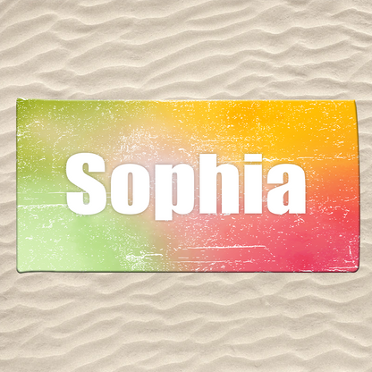 Personalized Summer Beach Towels, Flowers Gifts Kids, Custom Nickname And Kids, Summer Beach Towels