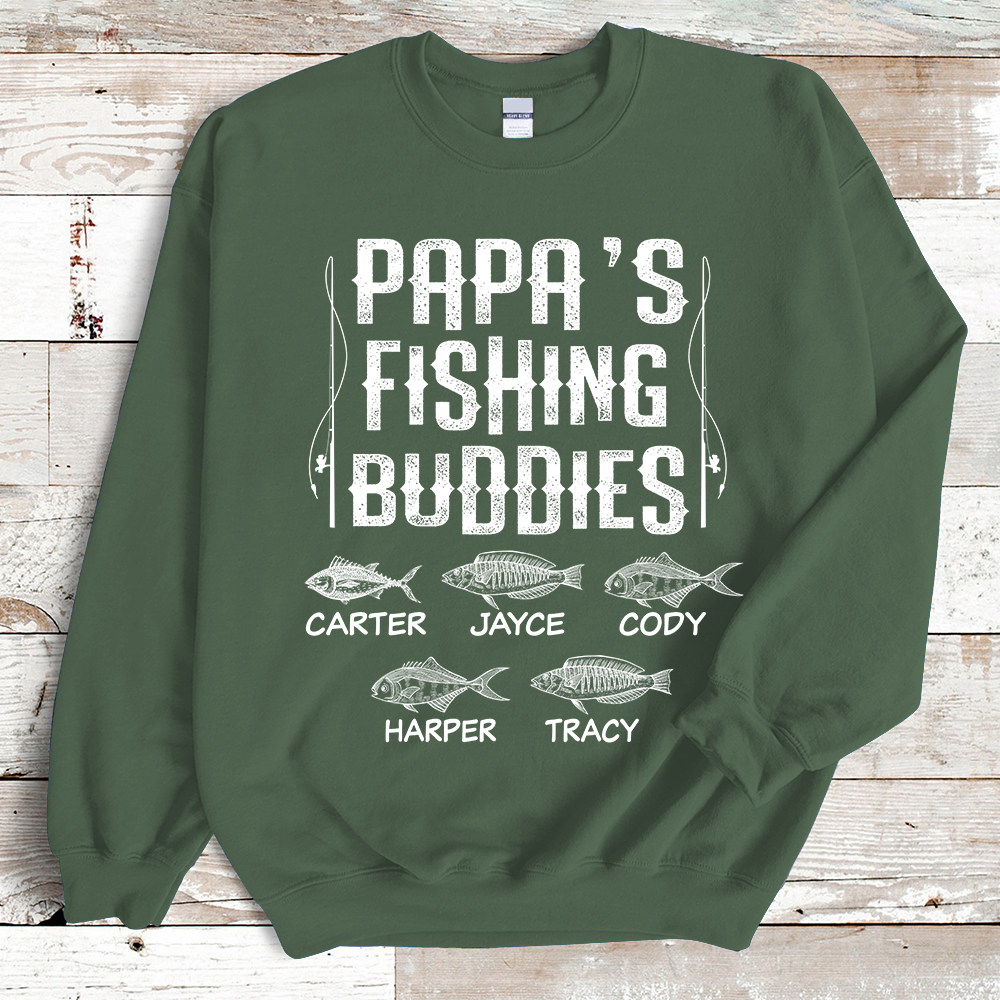 Papa's Fishing Buddies And Kids Sweatshirt