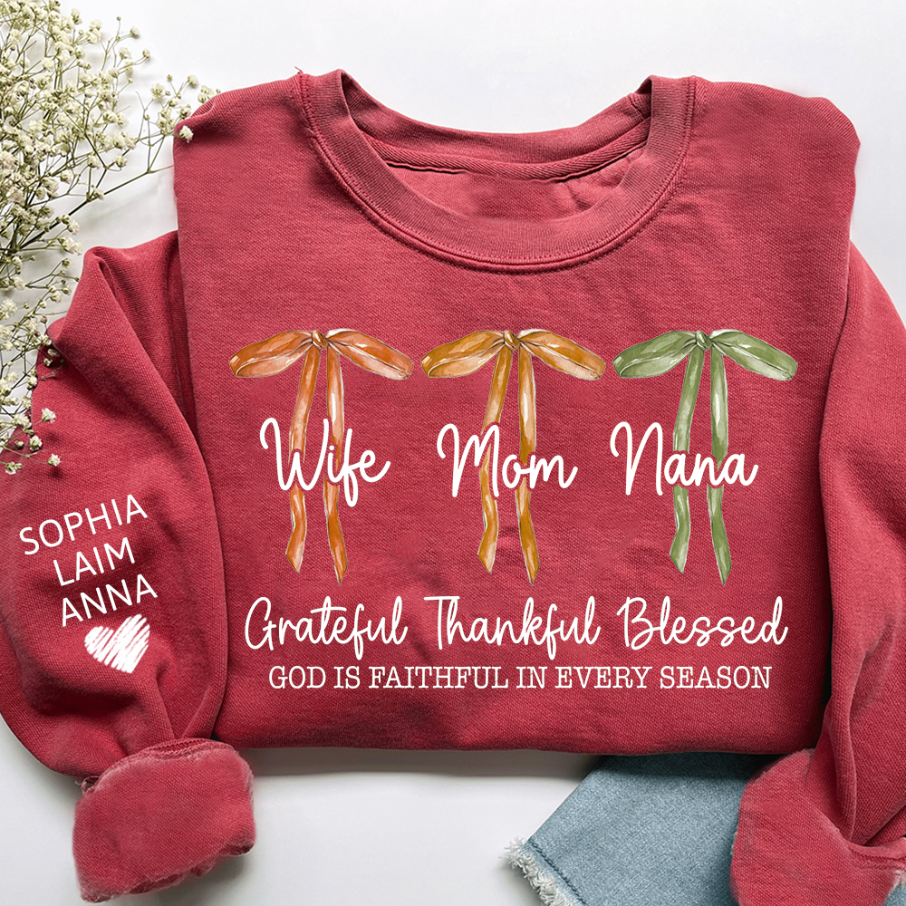 Personalized Faith Based Autumn Custom Nicknames of Mom Wife Nana for Mimi and Kids