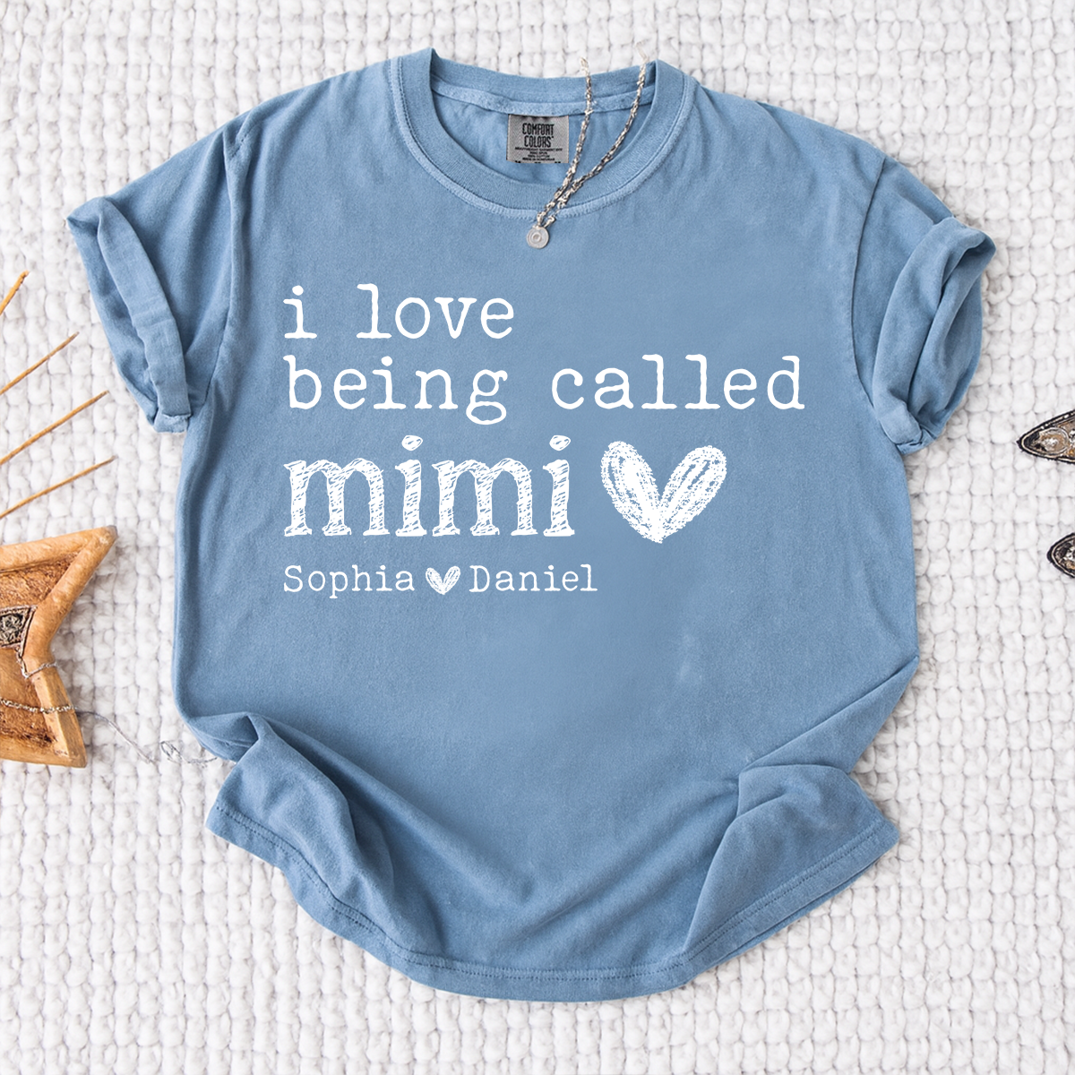 Comfort Colors Personalized Mimi Shirt, I Love Being Called Mimi  T Shirt with Kids Names, Custom Grandma Gift, Ideal for Mother's Day, Birthday