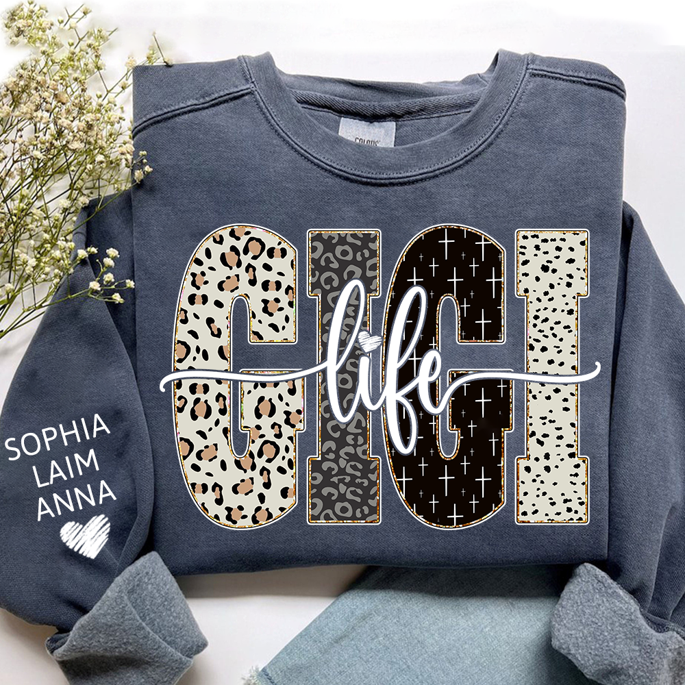 Custom Bible Style Gigi Life Sweatshirt – Personalized Gift for Grandma, Gigi, or Mimi with Grandkids’ Names