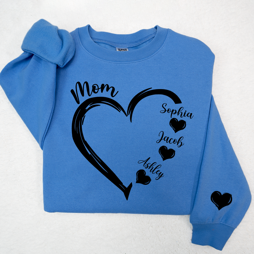 Heart Merry Christmas, Custom Mom Claus And Kids LTP01