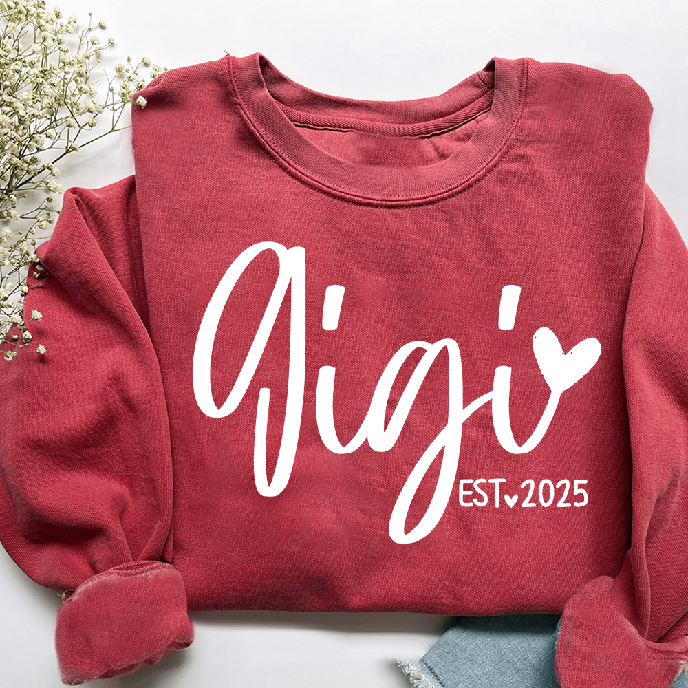 Personalized Gigi Sweatshirt, Custom Gifts for Grandma And Child