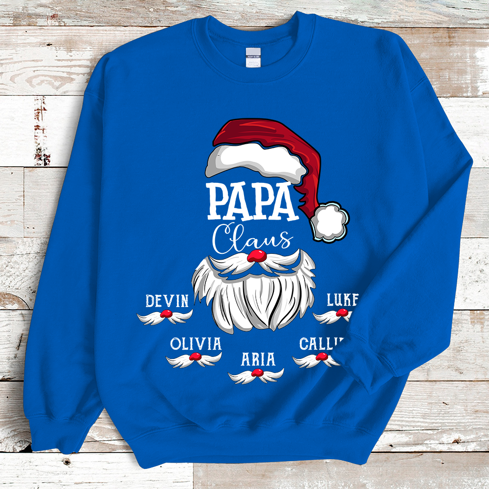 Papa Claus And Grandkids Christmas Sweatshirt