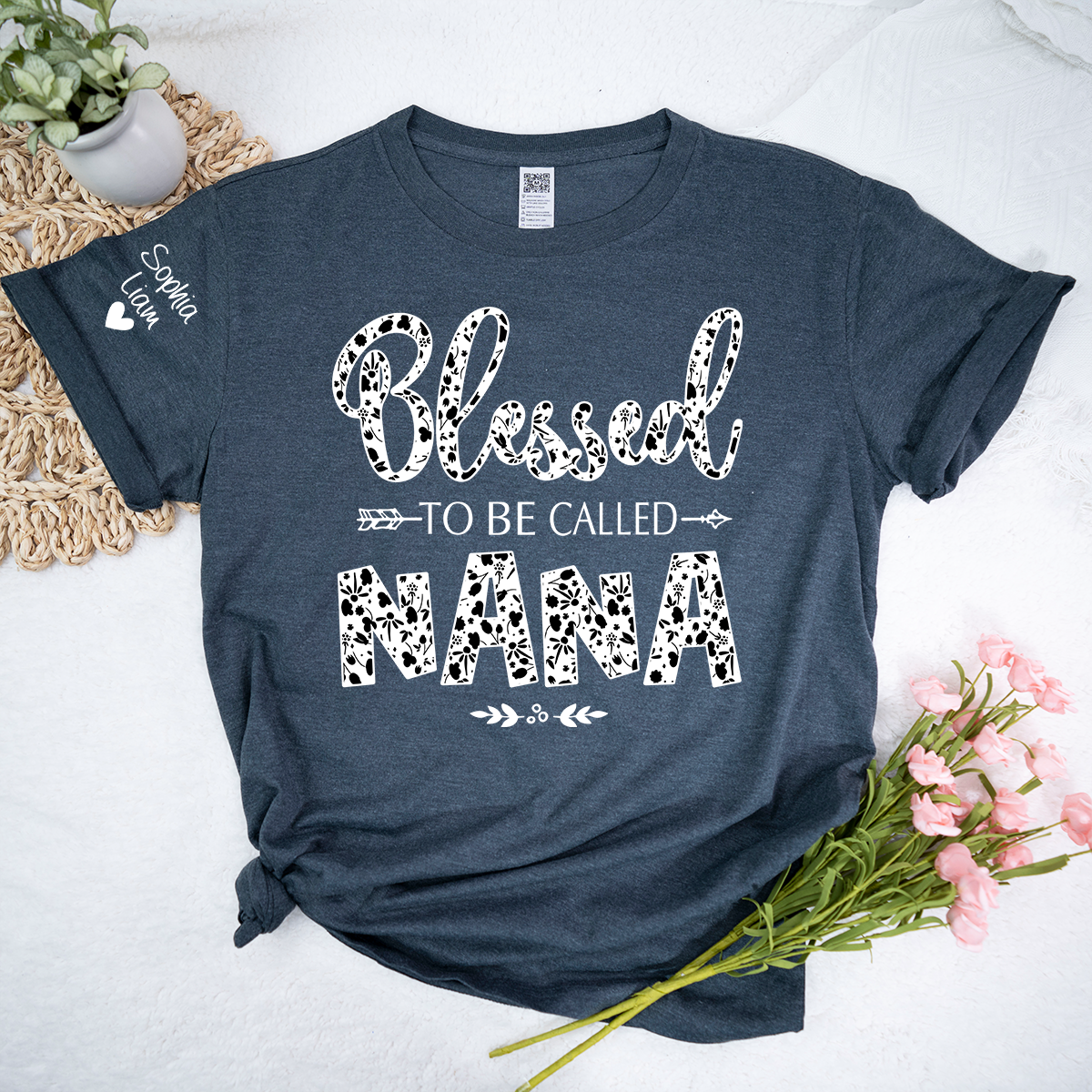Blessed To Be Called Nana T-Shirt, Grandma Quote Shirt, Meaningful Family Gift for Nana