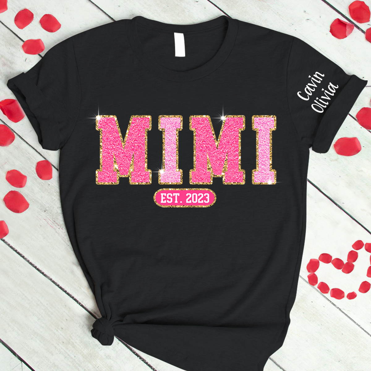 Custom Mimi Est Glitter Mother's Day Trend T-Shirt