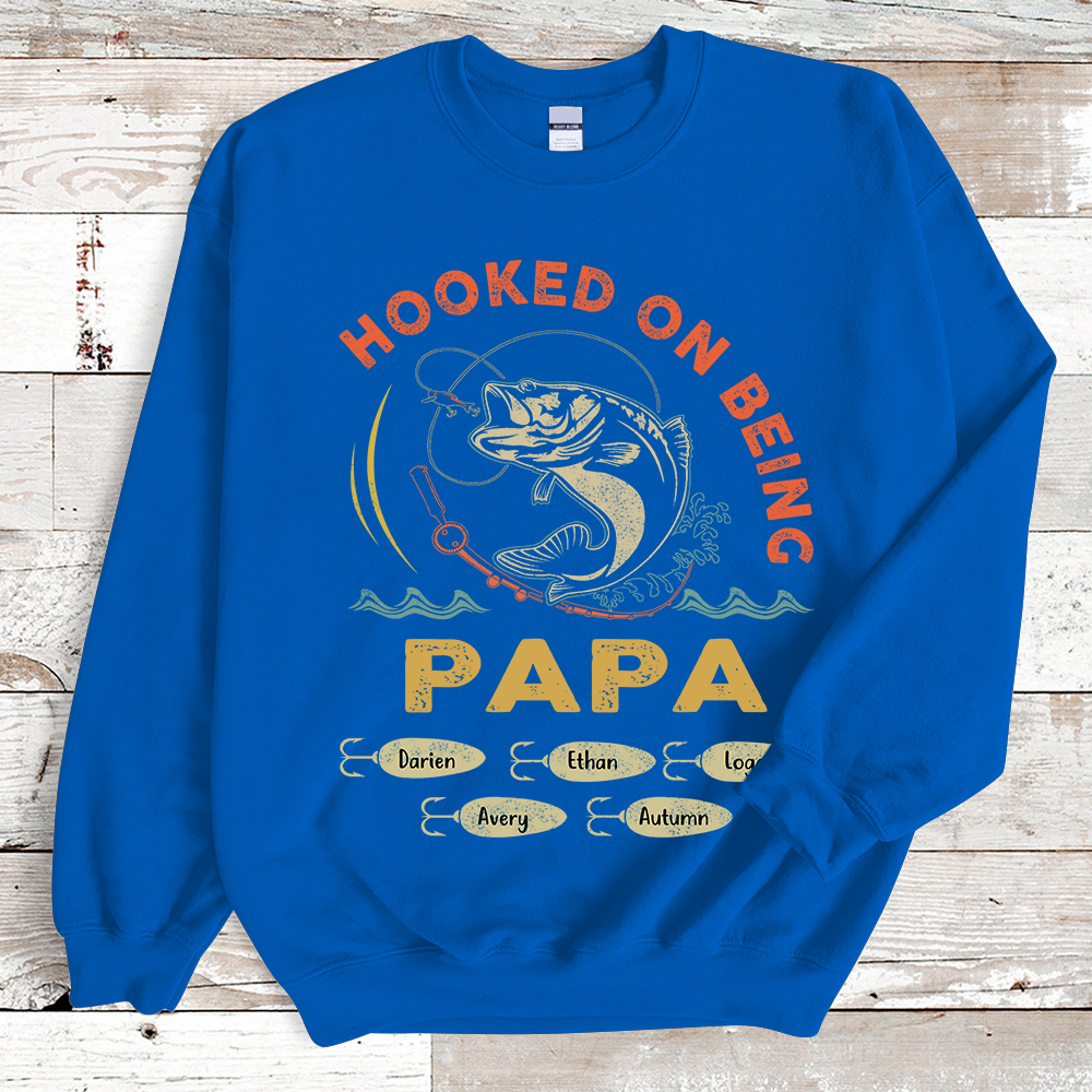 Hooked On Being Grandpa Sweatshirt