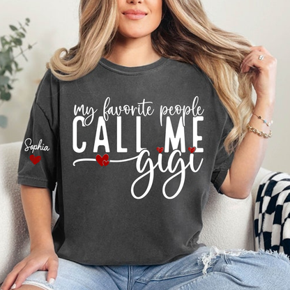 My Favorite People Call Me Gigi And Kids Custom T-Shirt 2025