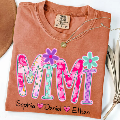 Comfort Colors® Personalized Mimi Flower Art 2026 Shirt