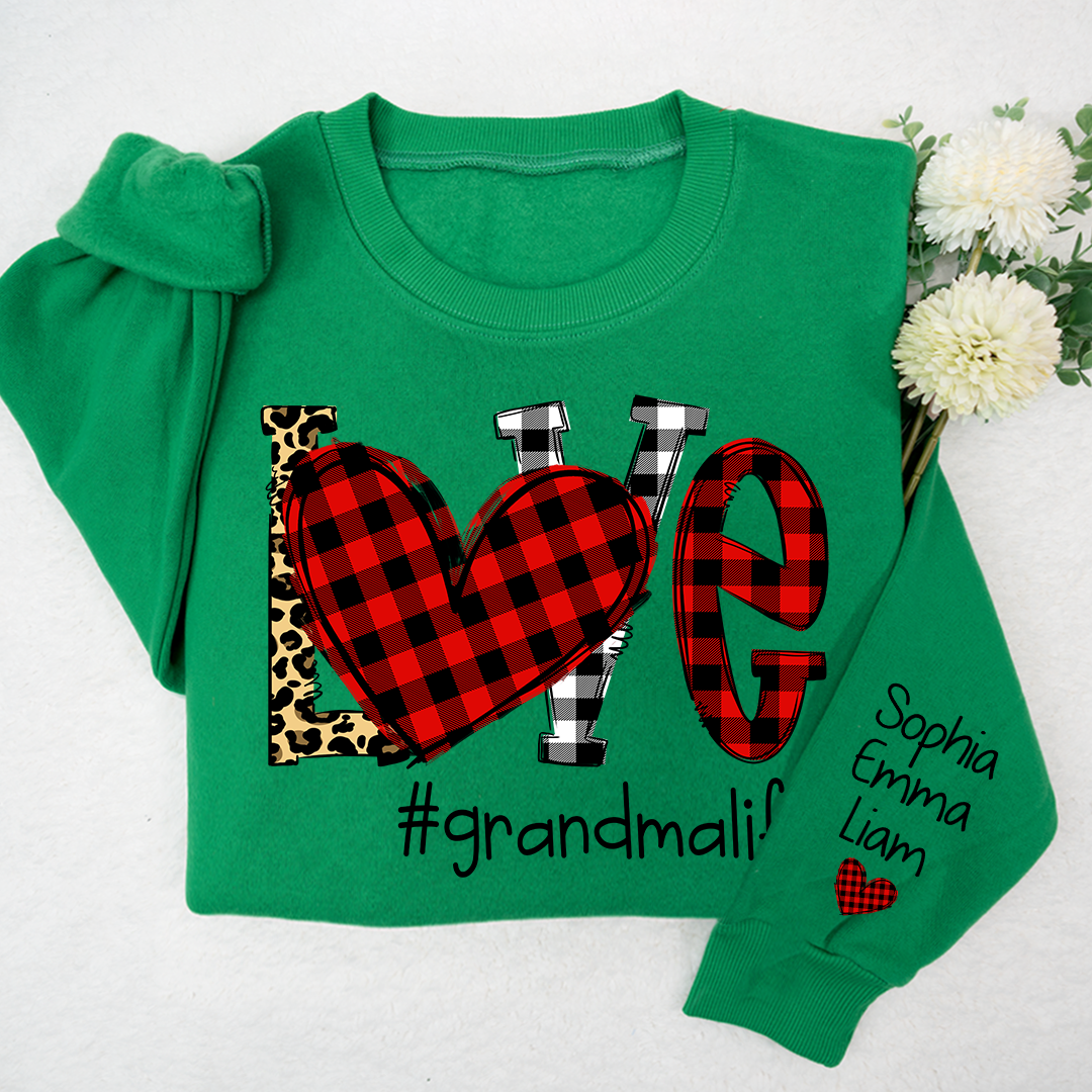 Personalized Love Grandma Life With Kids Sweatshirt