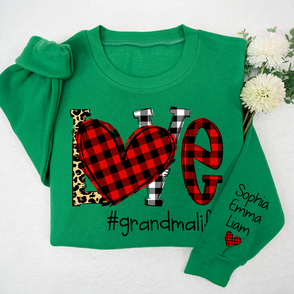 Personalized Love Grandma Life With Kids Sweatshirt