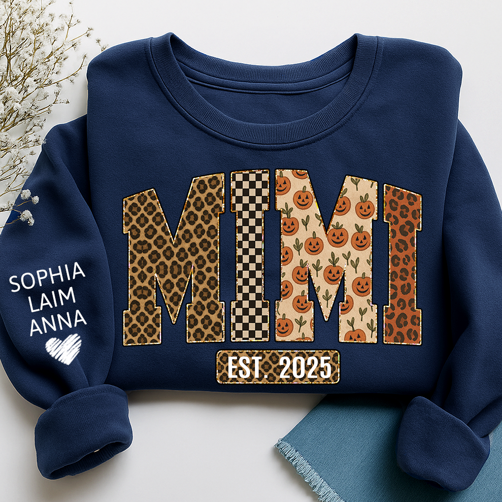 Pumpkin Leopard Mimi Gifts, Custom Gifts for Mimi Est And Kids