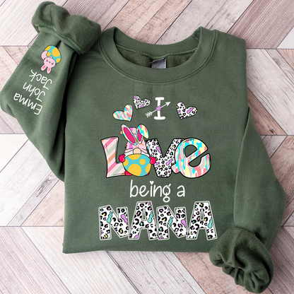 I Love Being a Nana Crewneck Sweatshirt, Sweet Family Love Graphic