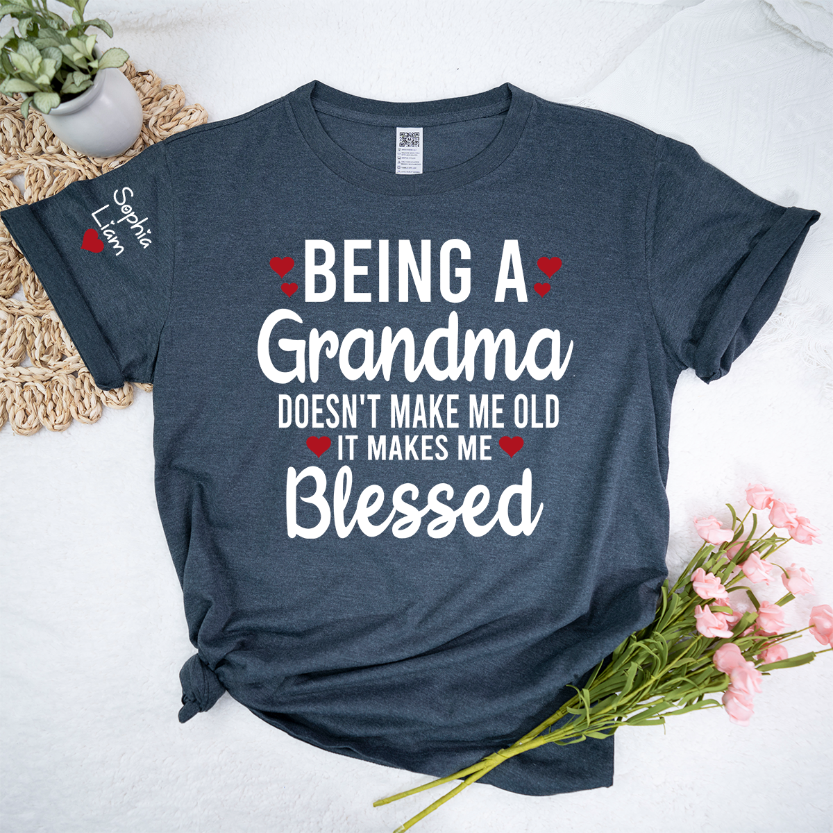 Being a Grandma Doesn't Make Me Old, It Makes Me Blessed T Shirt, Personalized Grandma Gift