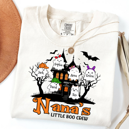 Comfort Colors® Personalized Grandma’s Little Boo Crew Halloween Sweatshirt With Grandkids Names