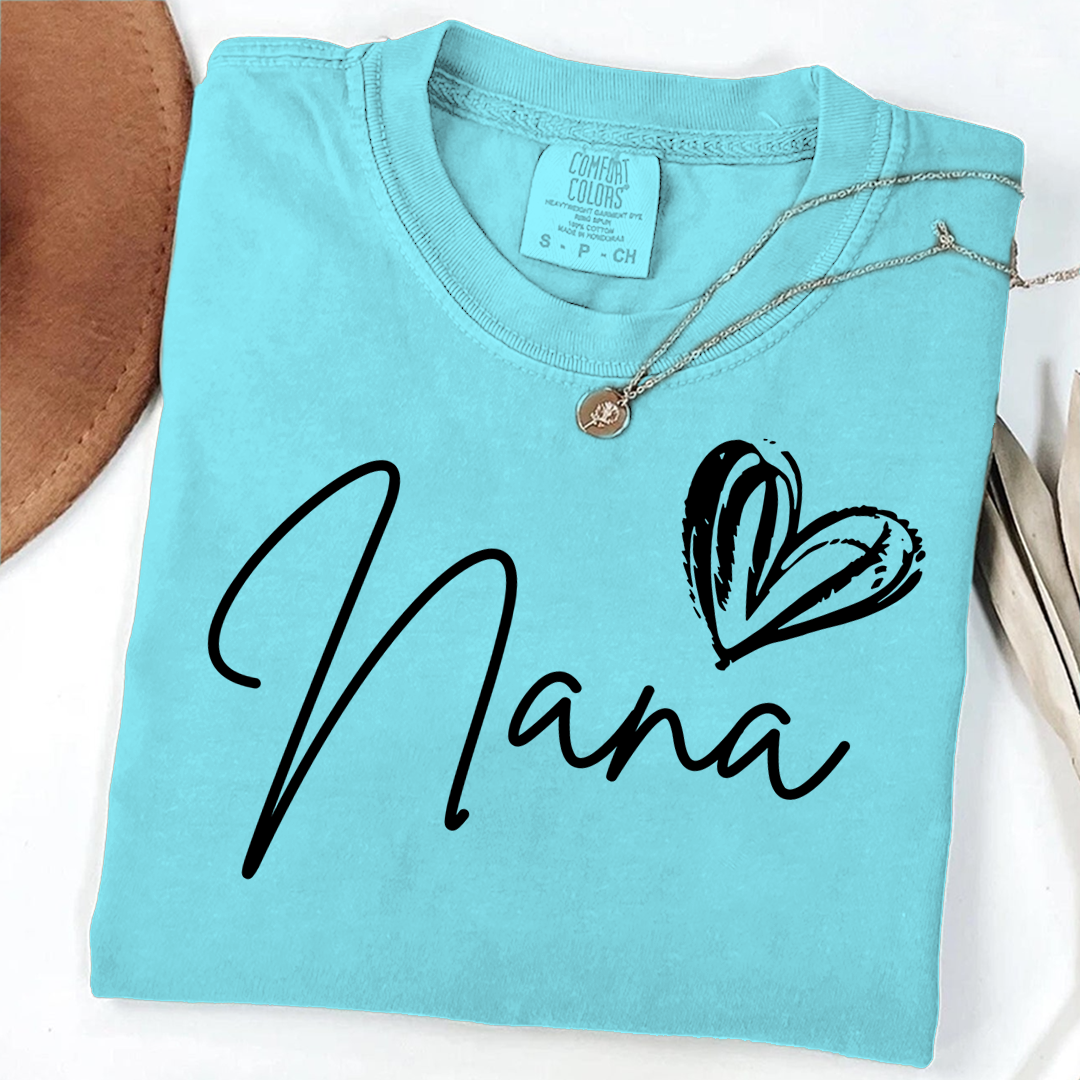 Comfort Colors® Nana Heart, For Gift Grandma And Kids