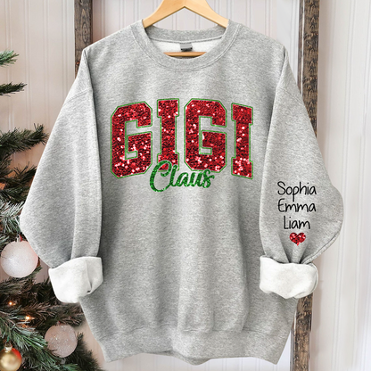 Custom Gigi Claus Christmas And Kids V2 Sweatshirt