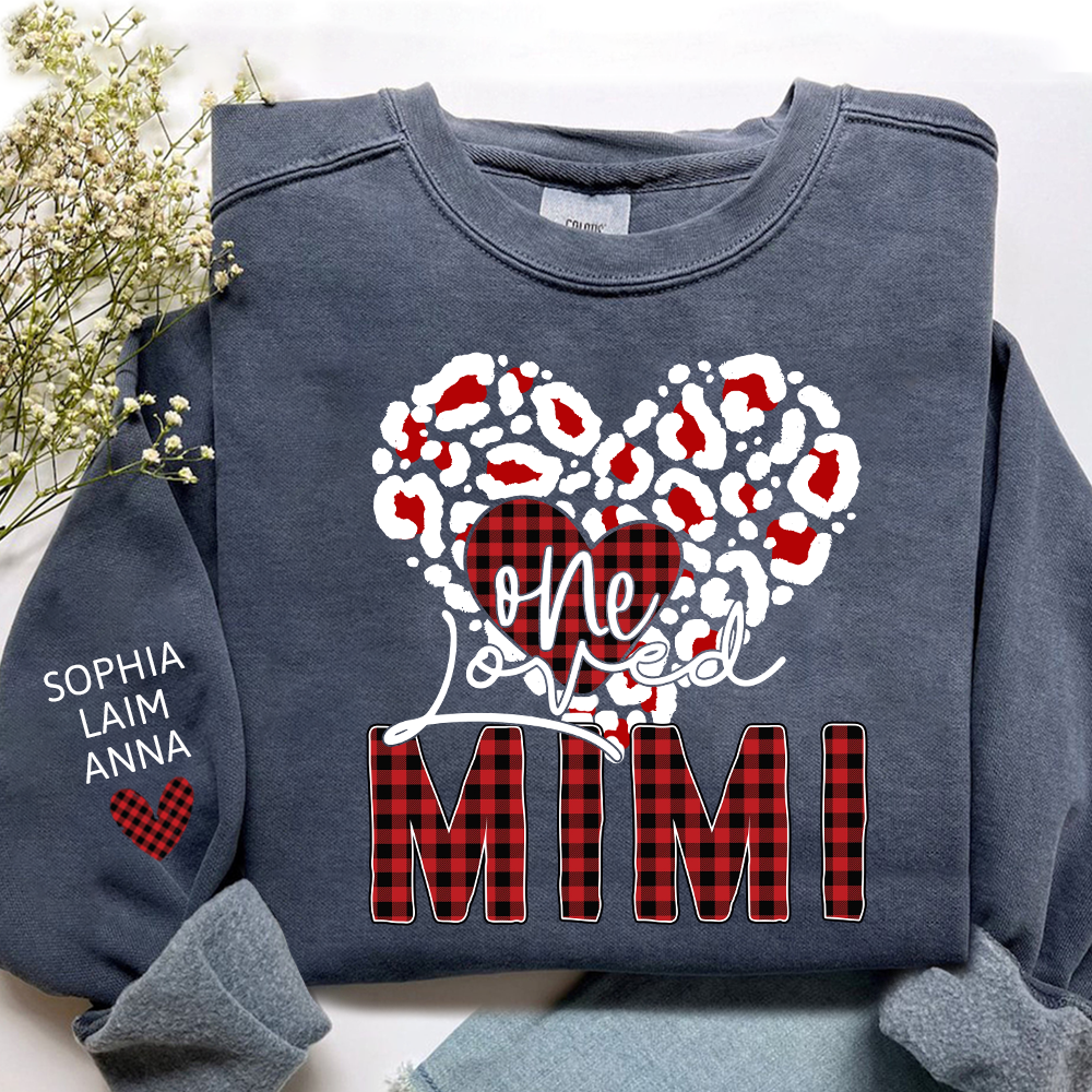 Personalized One Love Mimi Sweatshirt, Custom Grandma And Kids, Gift For Design for Valentine