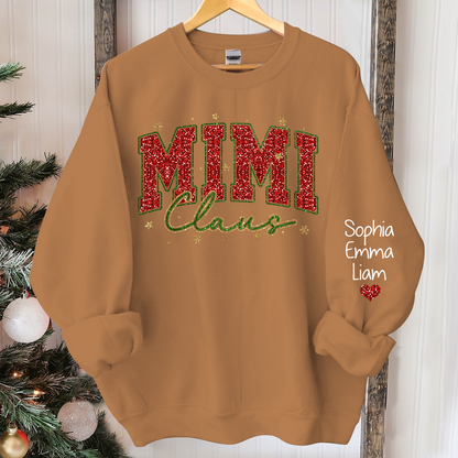 Personalized Mimi Claus Christmas And Kids 2024 Sweatshirt