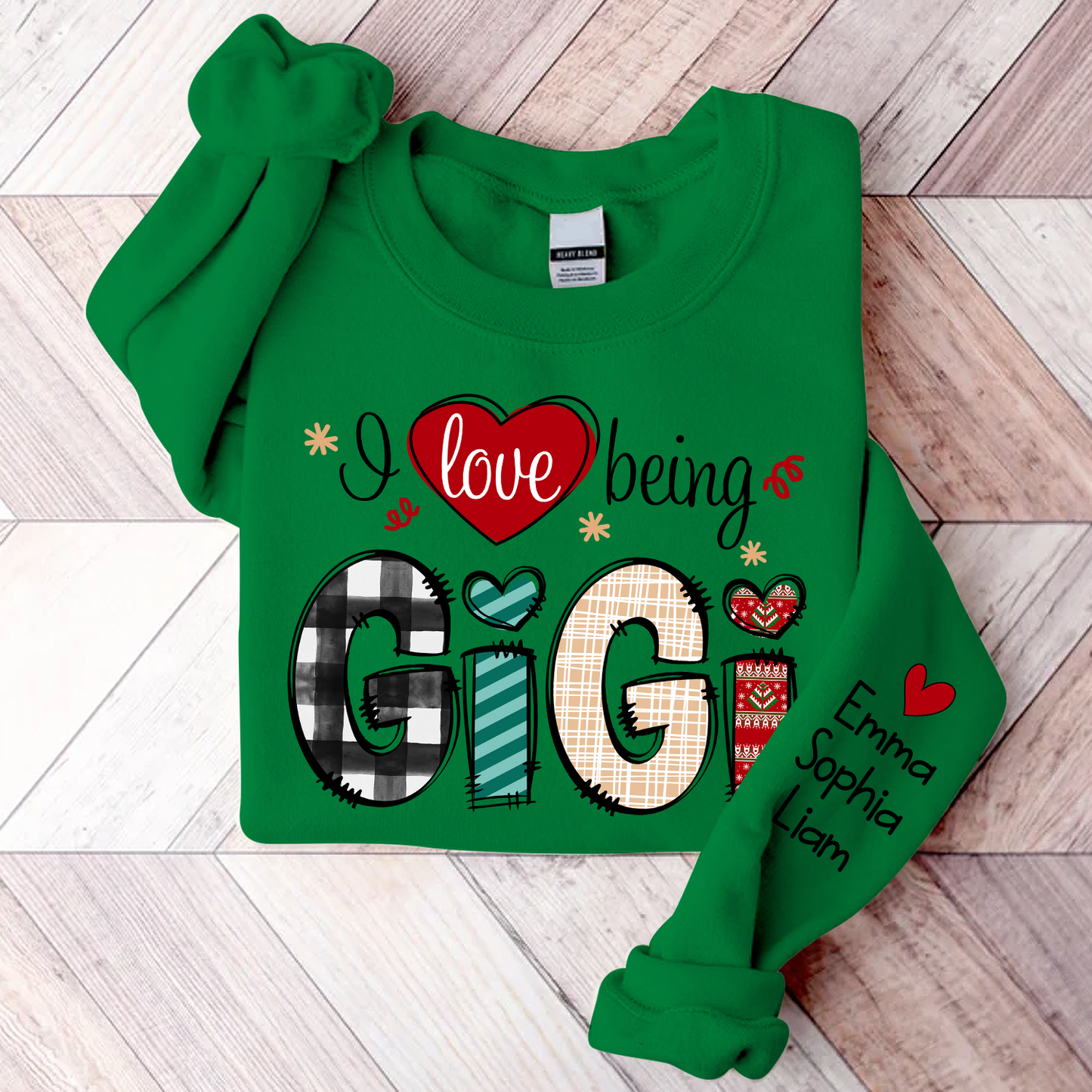 I Love Being Gigi Christmas With Kids, Grandma Gift TH Sweatshirt